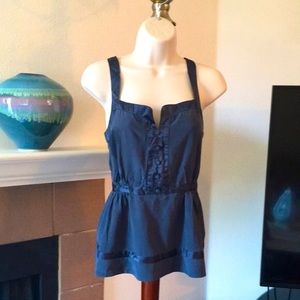 Grey-blue silk top from Marc Jacobs